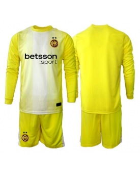 Billige Fotballdrakt Inter Milan Keeper Replika Bortedraktsett Barn 2025-26 Langermet (med bukser)